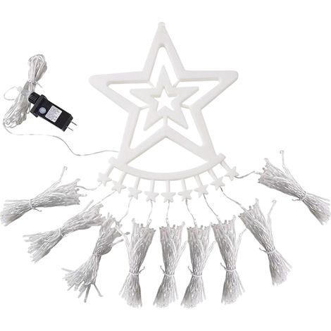 Ortviai Guirlande Lumineuse Étoile en Cascade LED 3,5 m – 350 LED Blanc Chaud pour Décoration Extérieure et Noël (1/5)