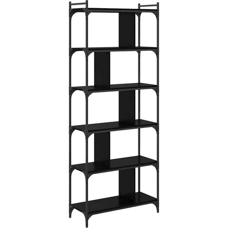 Bibliothèque étagère de rangement - Chêne noir 76 x 32 x 192 cm Bois d'ingénierie fr14941 (1/5)