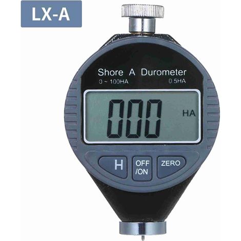 Testeur de dureté Shore A portable 0-100 HA, échelle de dureté numérique pour caoutchouc, gel de silice et cuir avec grand écran LCD (1/4)