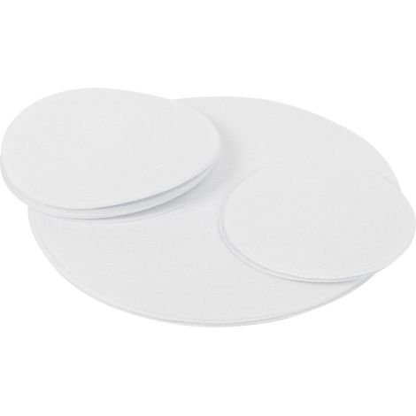 Rutschfeste Filz-Aufbewahrungseinsätze, Isoliermatten für Porzellanteller, weiß, 24er-Set (1/5)
