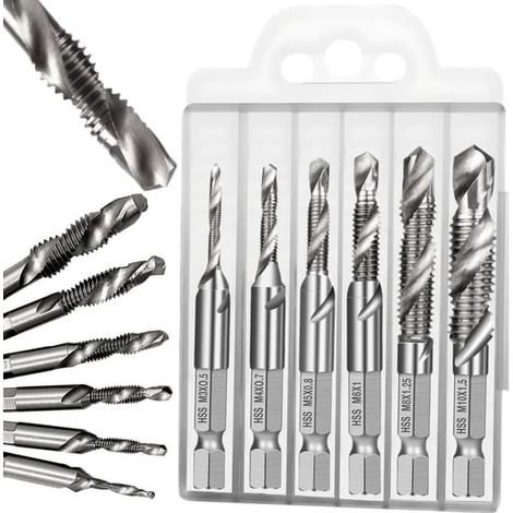 Coffret de tarauds M3-M10 - Forets et tarauds HSS (lot de 6) (1/5)