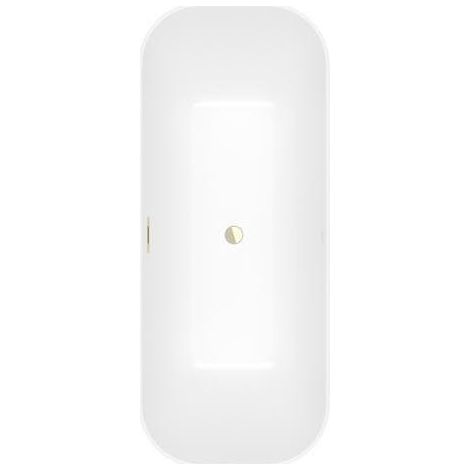 Baignoire îlot FINION DUO 1700x700, revêtement en pierre blanche