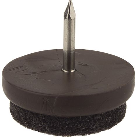DRANSFELD, Gleiter rund, Durchmesser 24mm zum Einschlagen Kunststoff braun 100 Stk (1/3)