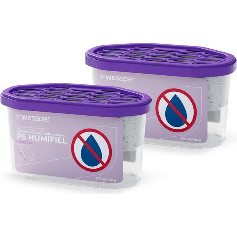 absorbeur d'humidité, jetable 400 ml, lavende - 2 pièce (1/5)