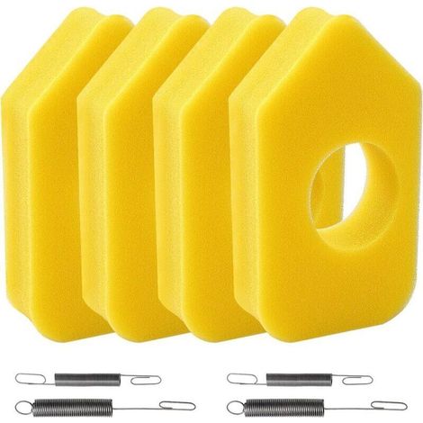 Filtre à air en mousse jaune 698369 et 4 ressorts de réglage 692211 691859, compatible avec Briggs & Stratton 4216 5088 5099