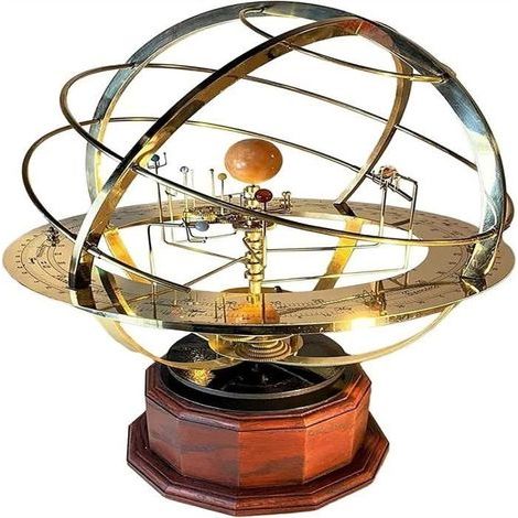 Das Retro-Metallmodell des Sonnensystems ist drehbar und verfügt über eine Skala handgefertigtes Metallmodell des Sonnensystems.