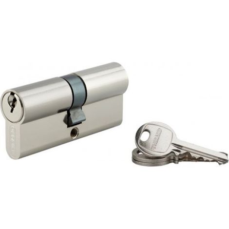 - Cylindre de serrure double entrée SA UNIKEY (achetez-en plusieurs, ouvrez avec la même clé), 35x35mm, 3 clés, nickelé (1/5)