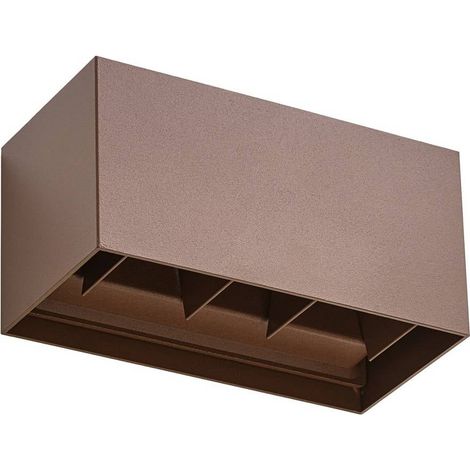 Lindby Lámpara de pared Led exterior 'Nivar' en Marrón Aluminio