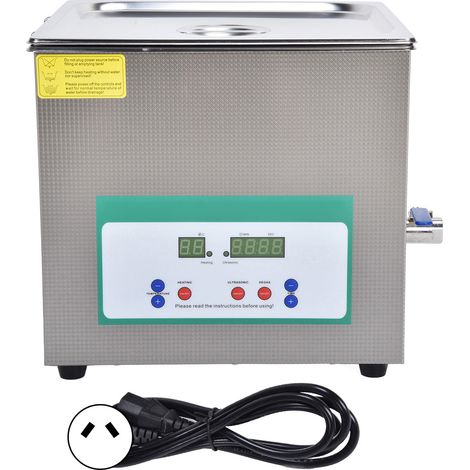 Nettoyeur Ultrasonique 15L 360W Acier Inoxydable Minuterie Machine de Nettoyage Industrielle Pièces DK-615HTDAU Prise UE 200-240V 50Hz (1/5)