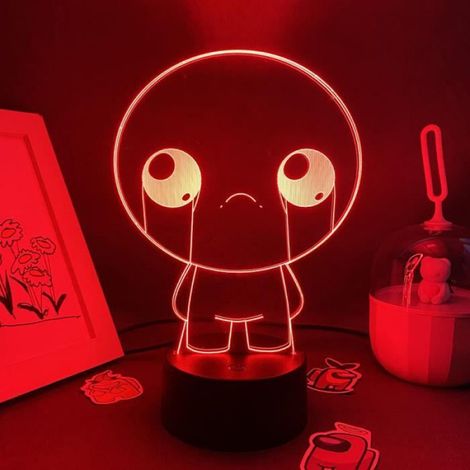 Lampe à poser - The Binding of Isaac - Veilleuse néon LED - Couleur noire - Design contemporain - Pour enfant (1/4)