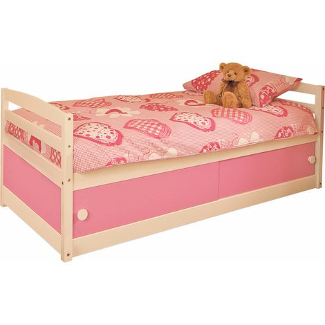 3ft Storage Bed with Pink Doors