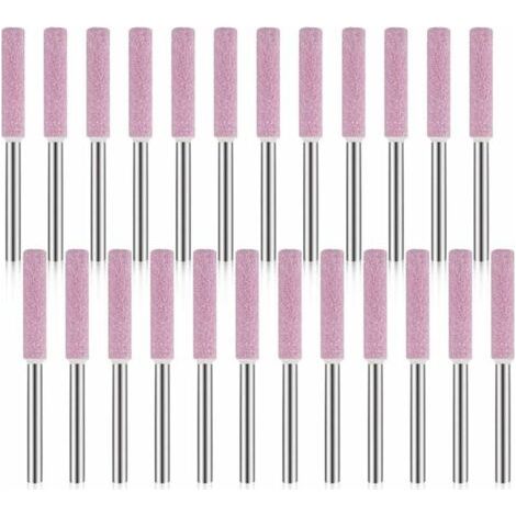 Paquet de 24 Pierres à Aiguiser pour AffûTeuse de TronçOnneuse, Outil de Meulage de Polissage pour AffûTeuse de TronçOnneuse 3X4.8Mm