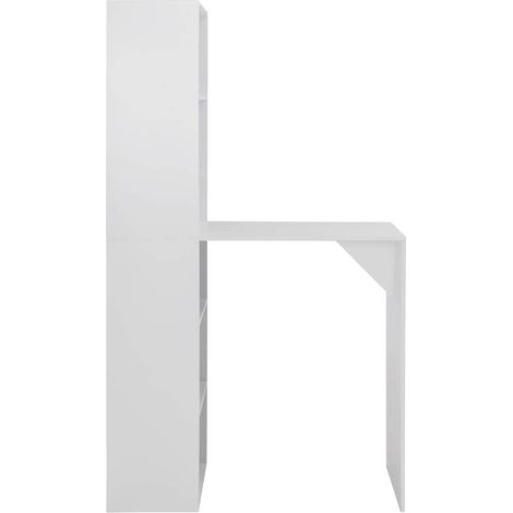 Maison Exclusive - Table de bar avec armoire Blanc 115x59x200 cm (1/5)