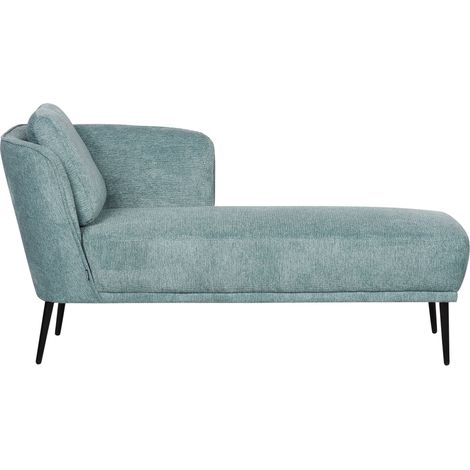 Chaise Longue à Gauche avec Coussin Méridienne de Salon en Tissu Bleu Artheze