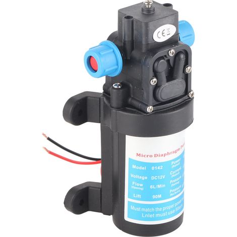 Pompe à membrane micro électrique haute pression CC auto-aspirante pour lavage et nettoyage de voiture 6L/min (12V ( 0142HB‑12‑80F) ) (1/5)