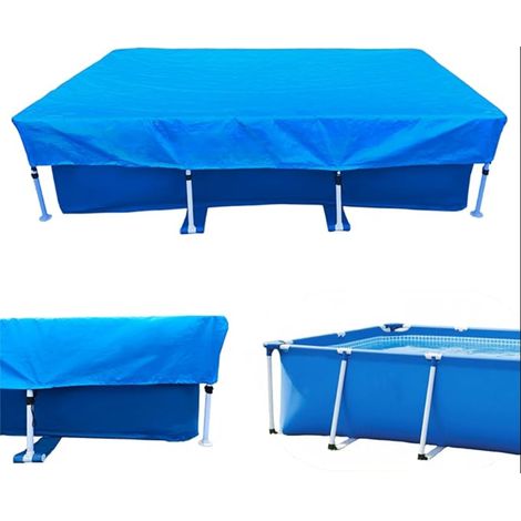 Bâche de Piscine Rectangulaire 220 x 150 cm 2,2 x 1,5 m Bache Piscine Anti-poussière Résistant UV Rectangular Pool Cover (1/5)