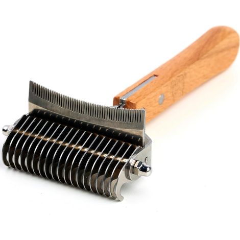 in 1 Dog Hair Remover Brush, 20 Blades with Curved Comb, Hair Removal Tool for Long Haired Pets (1/5)