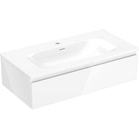 Mexen Orio mobile da bagno 90 cm con lavabo Vela, 1 cassetto, bianco lucido - 91A10-09023-1-BF00-W23M00 (1/5)