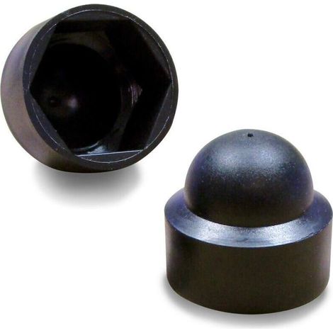 100 pièces - Cache vis écrou de protection M8 clef de 13 mm - plastique NOIR (1/3)