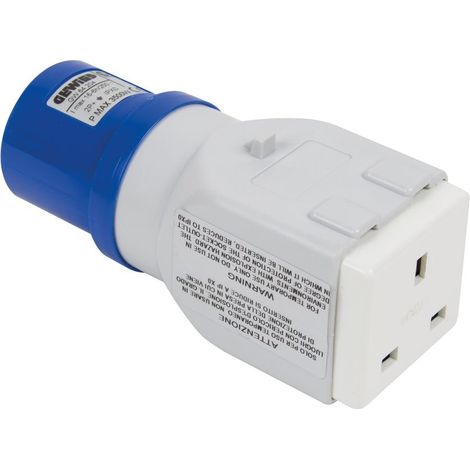 SIP 230v 13A/16A Socket Adaptor - L5 x W5 x H12.5 cm (1/2)