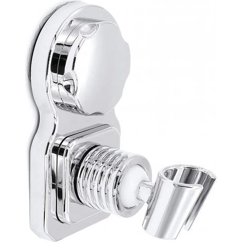 BEBUSINGOTO Support de pommeau de douche à ventouse, support de pommeau de douche réglable à 360 degrés, support de montre portable détachable avec bouton à ventouse pour salle de bain - Réutilisable (1/5)