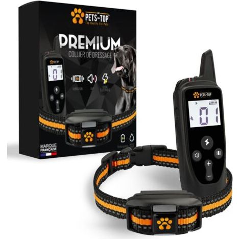 Collier de dressage pour chien avec télécommande – 3 modes réglables – Étanche IPX7 – Autonomie 1 mois – 1000m de portée – One Pets-Top (1/5)