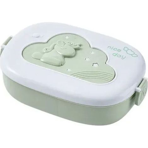 Boîte à déjeuner Bento pour enfants, compartiments pour enfants, boîte à déjeuner pour enfants, école, Camping en plein air, pique-nique, conteneur de nourriture Portable（vert） (1/5)