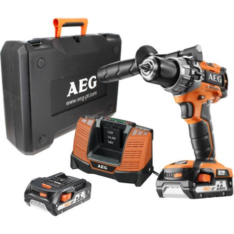 AEG - Brushless Percussion Drill 2 x 2Ah Lithium+ Batteries and charger Case - BSB18C2BLLI-202C (1/5)