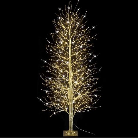 Albero di Natale luminoso oro 210 cm, 1700 LED scintillanti (1/5)