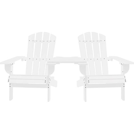 Maison Exclusive - Adirondack-Gartenstühle mit Tisch Massivholz T (1/5)