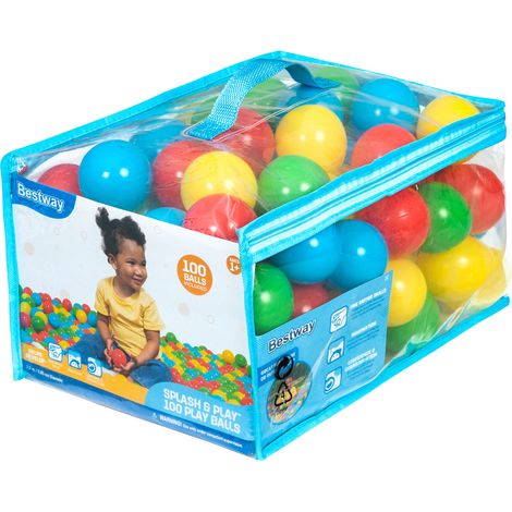 Spielbälle - BESTWAY - Splash & Play™ - 100 Bälle - Durchmesser 5,85 cm - Multicolor