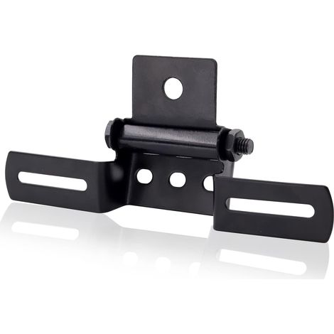 Support de Plaque d'immatriculation Universel Réglable en Aluminium CNC pour Moto, Noir (1/5)