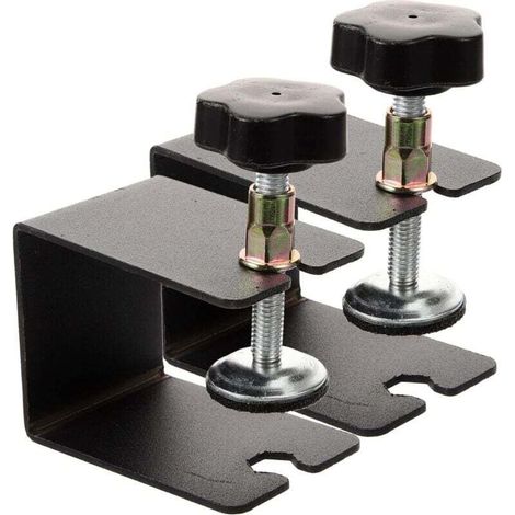 Abrazaderas de 2 piezas - Herramientas de fijación de alta resistencia para trabajos de panel e instalación - Ideales para bricolaje y carpintería (1/4)