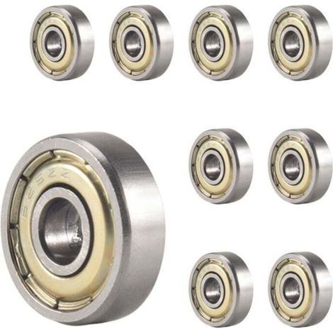 (R) 10 cuscinetti a sfera a gola profonda 625-ZZ 5mm Qualità industriale superiore (1/4)