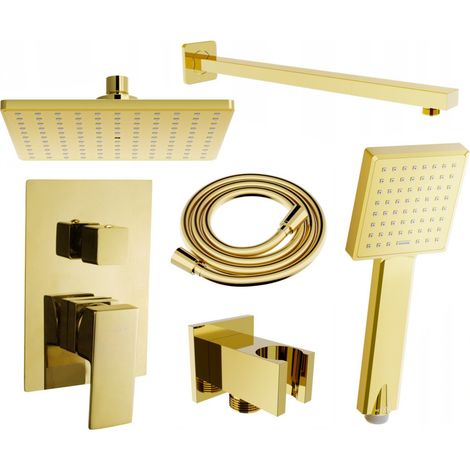 Mexen Uno DR45 Brausegarnitur für Unterputzmontage, Gold - 71435DR45-50 (1/5)