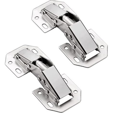 Qrity 2 pezzi piccole cerniere a scomparsa a 90 gradi per mobili da cucina / mobili curvi, adatte per ante con spessore 814 mm (1/5)