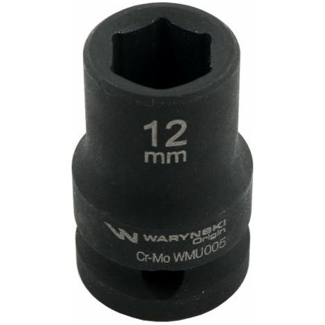Vaso de impacto hexagonal 1/2". 12 mm. CrMo. DIN 3129. Waryński (1/4)