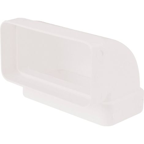 Codo de 90° rectangular vertical blanco Blanco 55x220 Blanco 55x220 (1/2)