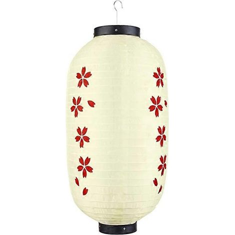 Lanterne japonaise étanche, style traditionnel japonais, lanterne suspendue décorative - 20 cm - Jaune (1/5)