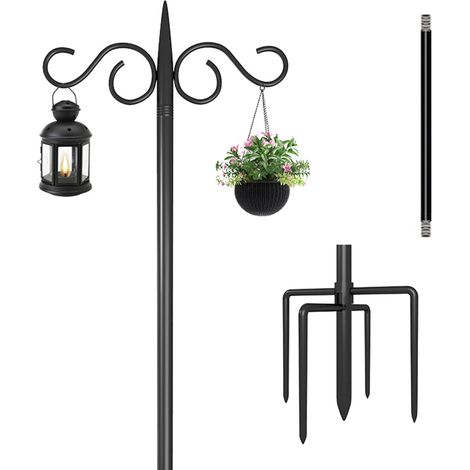 Verstellbare Hirtenhaken für doppelseitige Futterhäuschen im Freien, geeignet für Garten, Hängeblumenampeln, Laternen und Vogelnester. (1/5)