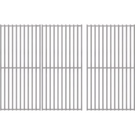 Set mit 3 Edelstahl-Grillrosten 41,5 x 60,5 cm für Burnhard Fred Gasgrills, für Taino Black 3+1, Platinum 3+1, Tepro 3661, Ersatzteile für Rösle Gasgrills (1/5)