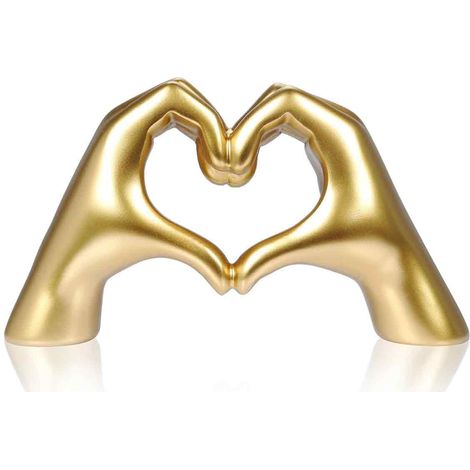 1 sculpture mains en forme de cœur, décoration intérieure moderne pour salon, étagère ou mariage bohème (1/5)
