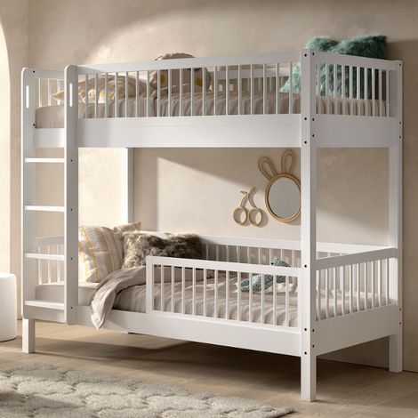 Lit superposé Forrest 90x200cm avec barrière de lit - bois de (1/5)