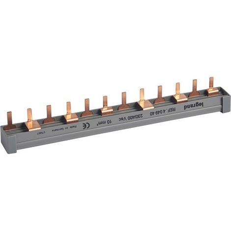 Peigne d'alimentation bipolaire équilibré sur 3 phases HX³ traditionnel pour bornes à vis - longueur 12 modules - 404940 - LEGRAND
