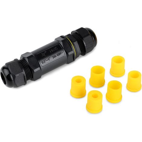 Kabelverbinder 2-fach 5-polig Kabel 0,5-4mm² IP68 wasserdicht 24A 450V (1/3)