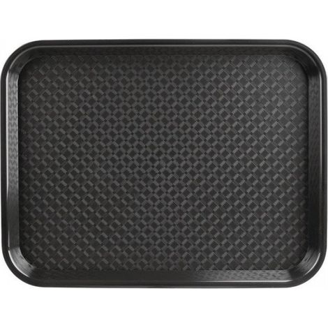 Plateau self-service (L)450 x (P)350 mm, en polypropylène noir (1/3)