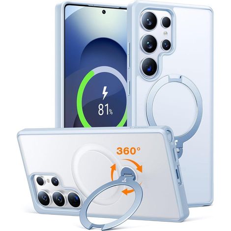 Schutzhülle mit Magnetring für Samsung Galaxy S25 Ultra, Militärschutz, Blau (1/5)