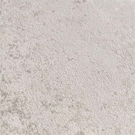 Carta da parati effetto stucco intonaco Profhome 786293 Carta da parati TNT goffrata a caldo strutturata con accenti metallici scintillante grigio platino grigio-beige 5,33 m2 (1/5)