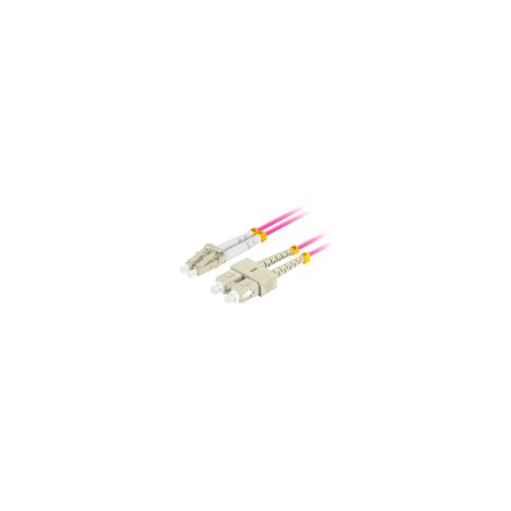 CABLE DE FIBRAOPTICA LANBERG 2M MULTI LC/UPC-SC/UPC DUPLEX OM4 LSZH 3.0MM VL