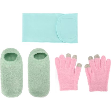 Gants et Chaussettes Spa Hydratants avec Écran Tactile - Masque Cou et Soin Exfoliant Réutilisable (1/5)